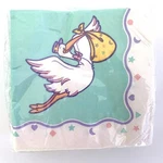 Amscan Stork Baby Shower Reveal 5" X Beverage Napkins 50 Count Gender Neutral New. Price: $7.99.