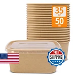 Celel 50 Pack 35 Oz Paper Food Containers With Lids, Meal Prep New. Price: $71.25.