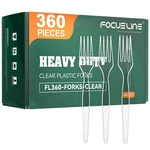 Focusline 360 Count Clear Plastic Forks Heavy Duty, Solid And Durable Premium... New. Price: $36.52.