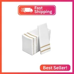 Fete Decorative Hand Towels Disposable, Gold Design 100 Linen-feel Guest New. Price: $25.29.