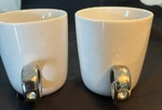 His & Hers Coffee Mugs Cups Wedding Ceramic Faux Diamond Fun Couple Rings 12 Oz Used. Price: $10.00.