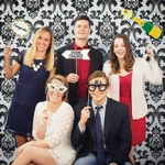 Party Photo Backdrop Creative Converting Black White Damask New. Price: $8.95.