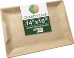 Charity Leaf Disposable Palm 14" X 10" Trays (25 Pieces) Bamboo Like Serv New. Price: $46.74.
