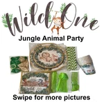 Wild One Jungle Animal Party Set 102PCS Plates Cups Balloons Napkins Birthday New. Price: $12.99.