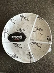 Spooky Hollow Dancing Skeleton 8-3/4" Melamine Plates Nwt Halloween Gothic New. Price: $18.95.
