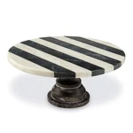 Mud Pie Black White Marble Cake Pedestal Wood 5 Inches Functional Natural New. Price: $57.94.