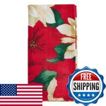 Saro Lifestyle Poinsettia Design Table Napkins Of 6212.M20S New. Price: $30.66.