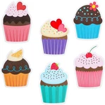 Boao 60 Pcs Colorful Cupcakes Cutouts Birthday Classroom Bulletin Bright New. Price: $13.35.