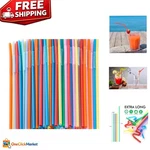 Vibrant 12.8 Bendy Drinking Straws - Safe & Flexible For Ultimate Enjoyment New. Price: $11.89.