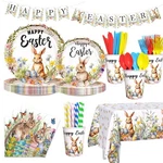 Easter Party Supplies, Happy Tableware Set, Banner, Bu New. Price: $40.99.