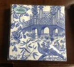 Caspari Williamsburg Chinoiserie Toile Bridge Blue 3-PLY Paper 8 Napkins New. Price: $25.00.