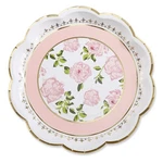 Decorative 9 Inch Paper Plates Set Of 16 Floral Gold Foil Tea Party Dinnerware New. Price: $12.49.