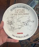 Cunard QE2 Queen Elizabeth 1986 World Cruise Plate Rosenthal Limited Edition Used. Price: $24.00.