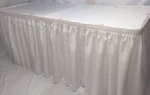 21' White Polyester Pleated Table Skirting Catering Trade Show New. Price: $41.99.