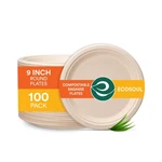 Soul 100-PACK 9" Compostable Biodegradable Disposable Paper Plates Eco-frien New. Price: $43.09.