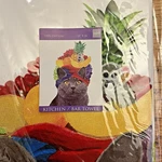 Set Of - Kitchen Guest Bar Towel Cotton Gray Cat Kitty Gift 18" X 26" New. Price: $22.00.