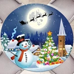 Butaluk Fitted Tablecloth With Elastic 52" (round), Christmas New. Price: $30.29.