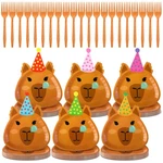 Zhehao 60 Sets Capybara Birthday Party Decorations Shaped Paper Plat... New. Price: $29.72.
