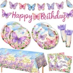Daidle Unicorn Birthday Party Supplies Kit Banner Tableware For 24 Guests New. Price: $18.46.