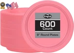 Hanna K. Signature Pink Plastic Plates 9 Inch 600 Count Solid Round Party New. Price: $146.65.