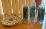 Christmas Paper Plates Holly Leaves Plastic Cups Seasons Greetings Party Vintage New. Price: $40.00.