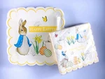 Meri Peter Rabbit 12 Square Easter Paper Plates & 20 Napkins New!. Price: $12.95.