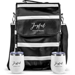 Joyful Connections Wine Carrier - Cooler Bag Large, Black/white New. Price: $35.96.