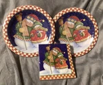 C.r. Gibson Paper Plate & Napkin Set Christmas Snowfriends Design 16 New. Price: $14.80.