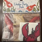 Lobster Crab Seafood Party Pack 4 Bibs Napkins Placemats & Towelettes Cape Shore New. Price: $21.99.