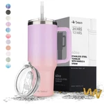 Tweevo 40 Oz Tumbler W/ Handle & Straw - Stainless Steel, Double Wall New. Price: $29.98.