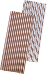 Rose Gold Solid And Stripe Foil Paper Straws - Inches 7.75, New. Price: $13.56.