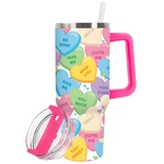 Jarthenaamcs Valentines Day Tumbler Lid Straw Stainless Steel Cup 40OZ Colorful New. Price: $29.87.