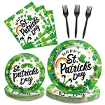 Gisgfim 96 Pcs St Patrick's Day Plates And Napkins Supplies Set Shamrock Theme New. Price: $24.53.