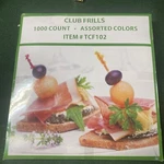 1000 4" Club Sandwich Frill Toothpicks Wooden Food Cocktail Party Ass.colors New. Price: $12.97.