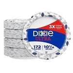 Dixie Ultra Paper Plates, 10 1/16 Inch, Dinner Size Printed Disposable Plate, New. Price: $29.97.