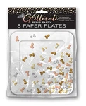 Glitterati Penis Party Plates - Pack Of 8 Metallic Stamped Design New. Price: $13.80.