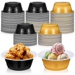 50 Pcs Gold And Black Party Cup Bowls, 23 Oz Disposable Plastic For Col... New. Price: $29.92.