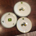 Gibson John Deere Nothing Runs Like Dinner Plates Salad Soup Bowl Used. Price: $65.00.