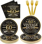 Gisgfim 96 Pcs 60TH Birthday Plates And Napkins Party Supplies Years Old B... New. Price: $27.99.