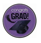 Amscan Flying Colors Graduation Party School Round Plates, 9" Purple Tabl New. Price: $14.99.