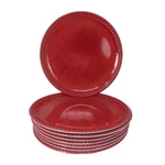 Melamine Members Mark Red Plate Set Tuscan Elegance 8 Piece Dinnerware Used. Price: $39.99.