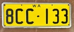 Western Australia 1980'S License Plate With Frame # 8CC-133 Used. Price: $34.99.