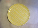 Spritz Melamine 10" Dinner Plate Yellow White Flower Design New. Price: $15.00.