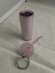 Starbucks Chain Baby Pink Matte Tumbler Travel Cup With Straw Venti 24 Fl Oz. New. Price: $17.00.