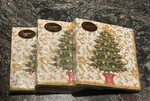 Caspari Christmas Gilded Tree Napkins - 3 Lot Holiday Party Made Germany New. Price: $25.00.
