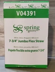 Drinking Straws Jumbo Flex 500 Count Box 7 3/4" Ind.wrapped Spring Grove V04391 New. Price: $20.00.