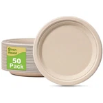 9" Eco Friendly Disposable Dinner Plates (50-PACK) Heavy Duty, Sturdy & 100... New. Price: $22.70.
