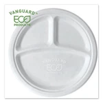 Eco Products EPP007NFA 10" White Sugarcane Plates 3 Compartment 500/CARTON New. Price: $154.76.