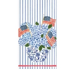 Caspari - Flags And Hydrangeas Paper Guest Towel Napkins New. Price: $7.99.