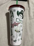 Spoontiques Christmas Story Foil Cup W/straw, 20 Ounces, White New. Price: $18.95.